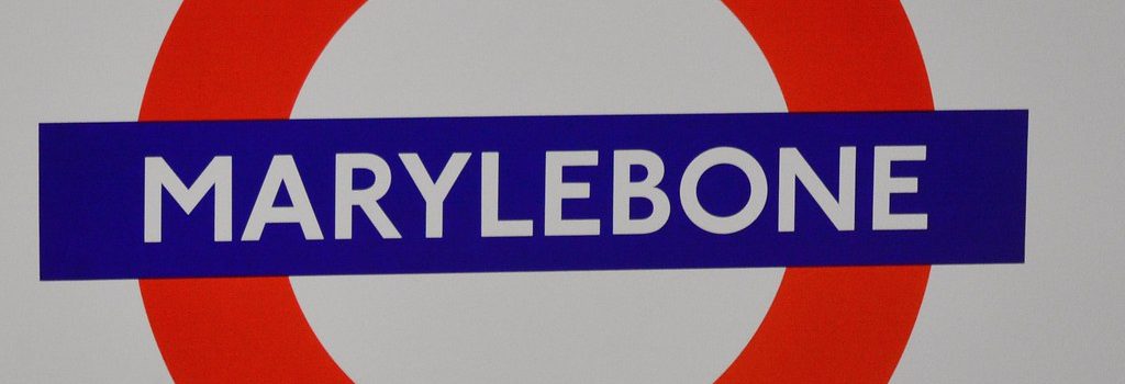 Marylebone tube station sign