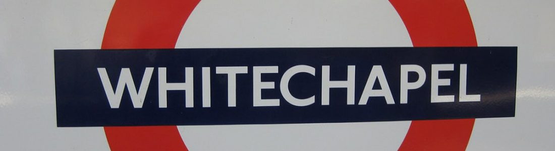Whitechapel tube station sign